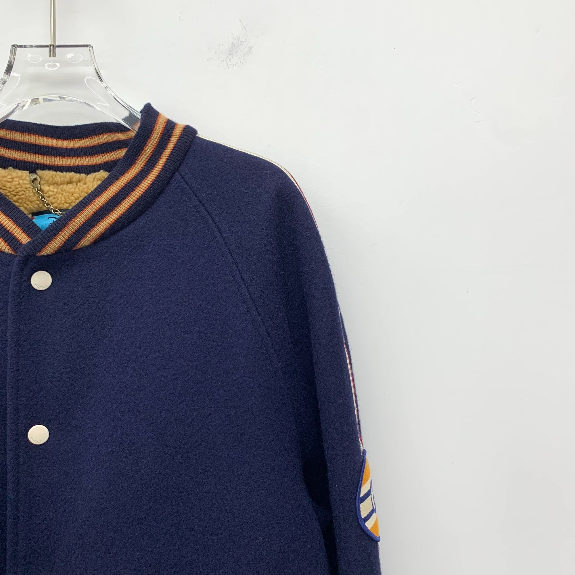 Gucci Disney X Gucci Deep Blue Wool Striped Single-Breasted Volley Size XL / US 12-14 / IT 48-50 - 6 Thumbnail