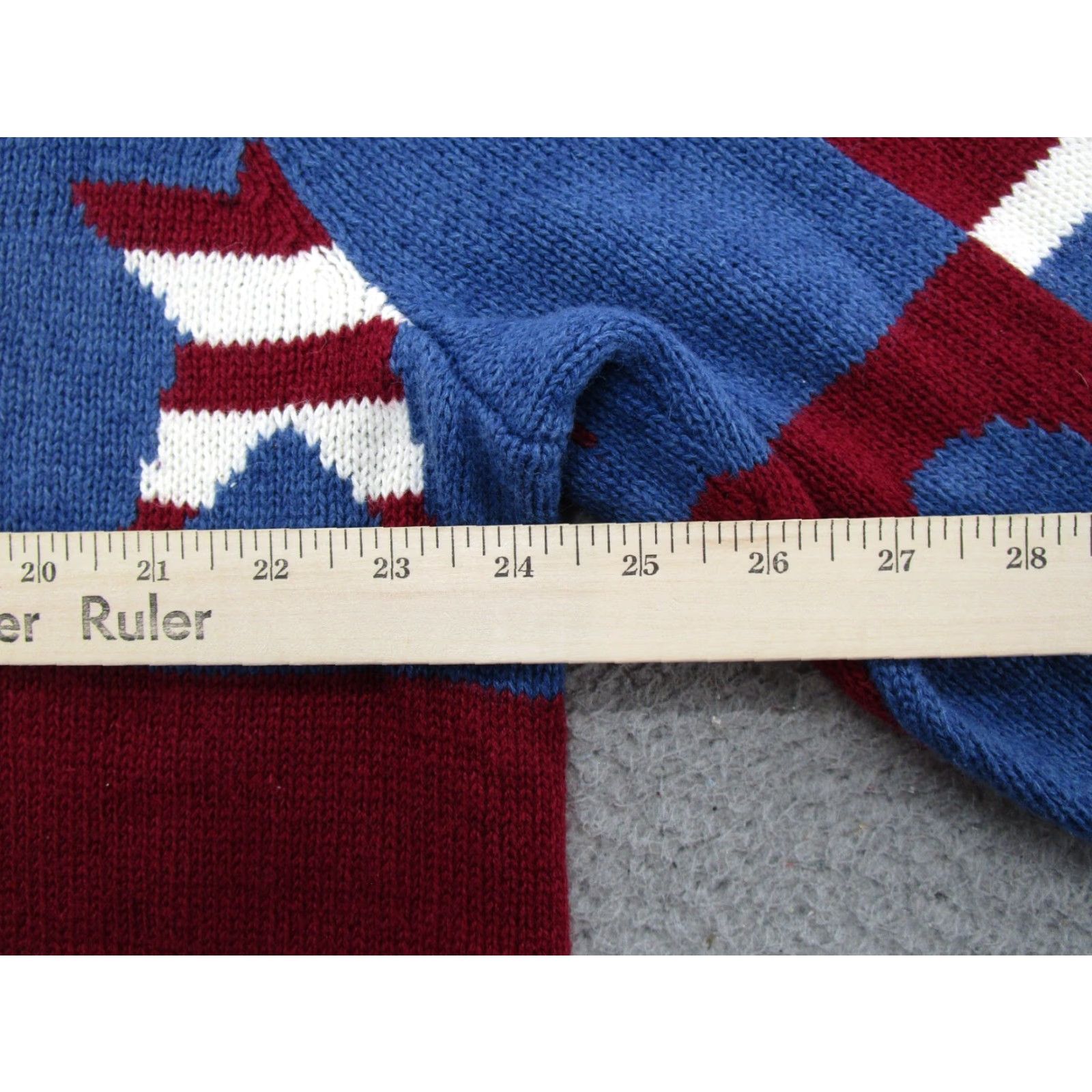 Vintage **VTG CJ Checkered Patriotic Women's 1X Cardigan** User: VTG CJ Checkered Patriotic Women's Size 1X Cardigan Size XL / US 12-14 / IT 48-50 - 7 Thumbnail
