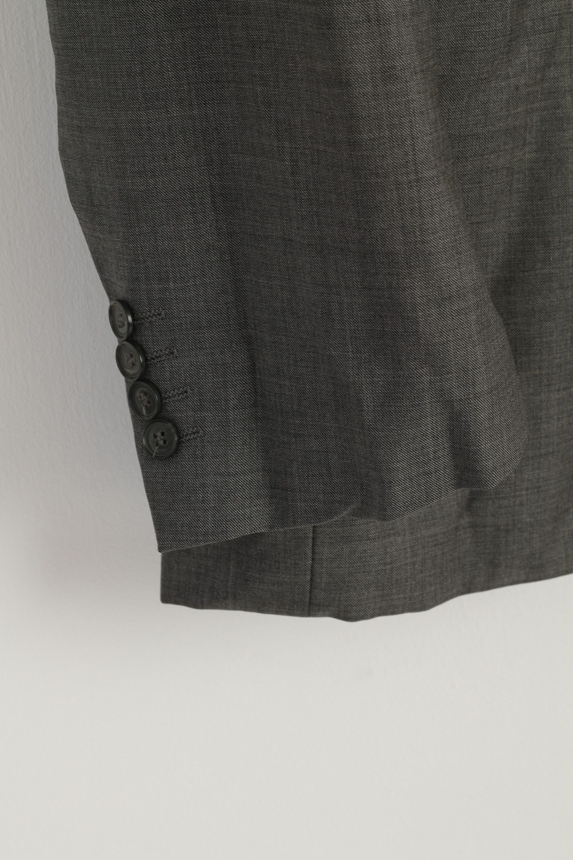 Vintage Carl Gross Men 54 44 Blazer Grey Loro Piana 1014 Size 44R - 4 Thumbnail