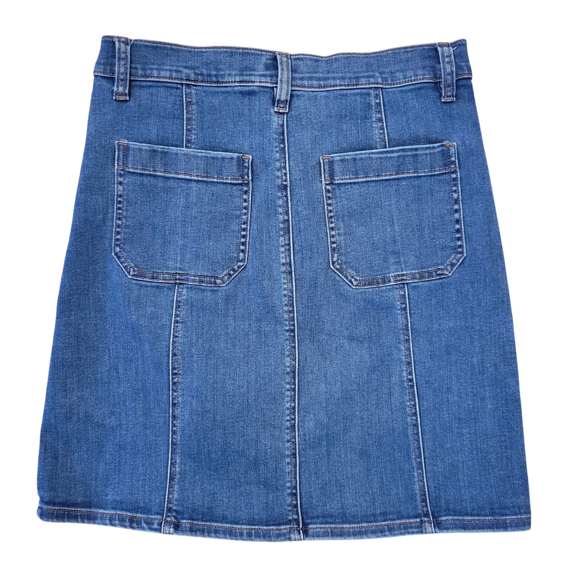J.Crew J Crew Foxy Wash Denim Skirt Blue Button Front 4 Yellowstone Size 27" / US 4 / IT 40 - 5 Thumbnail