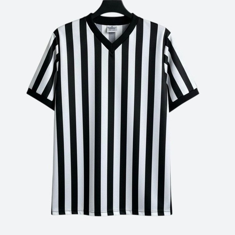 Other Black & White Striped Unisex Short Sleeve Referee Shirt Size M / US 6-8 / IT 42-44 - 1 Thumbnail