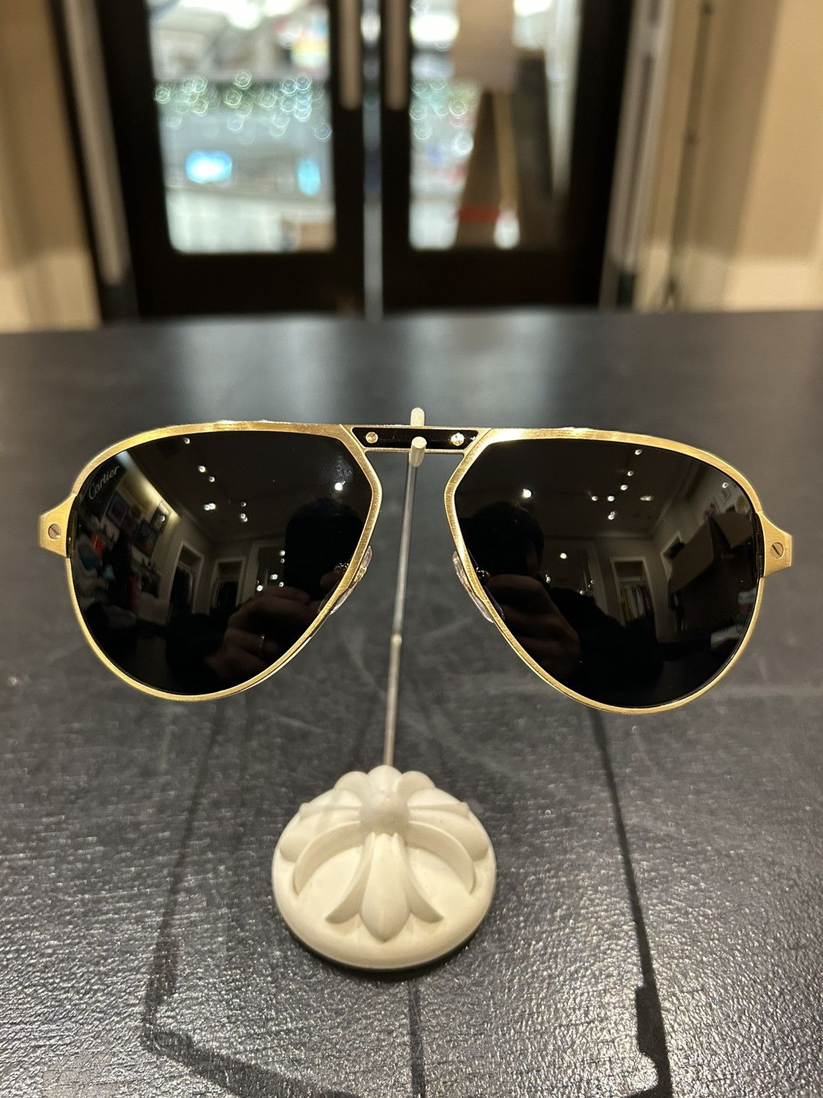 Cartier Cartier Santos de Cartier Aviator Sunglasses Size ONE SIZE - 2 Thumbnail