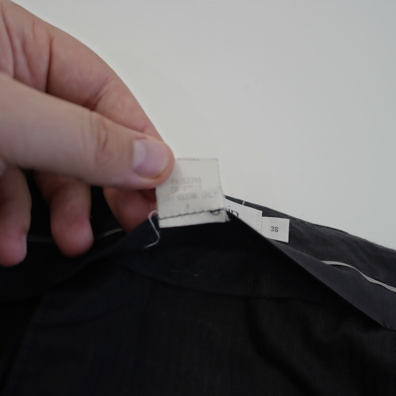 Calvin Klein Calvin Klein 38/30 Black Wool Flat Front High Rise Dress Pan Size 38R - 7 Thumbnail