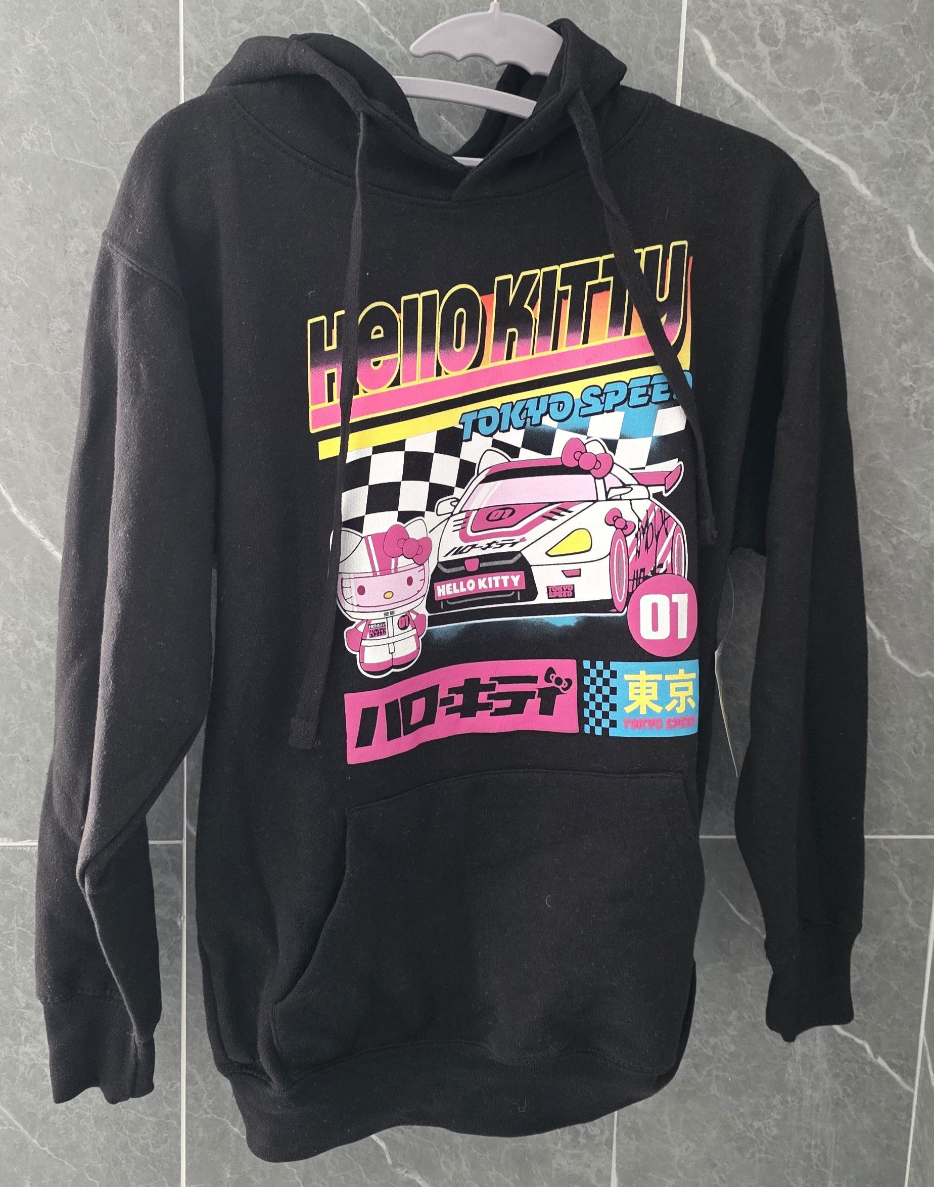 Unknown London NWT Sanrio Hello Kitty Black Tokyo Speed Car Hoodie XS Size US XS / EU 42 / 0 - 1 Thumbnail