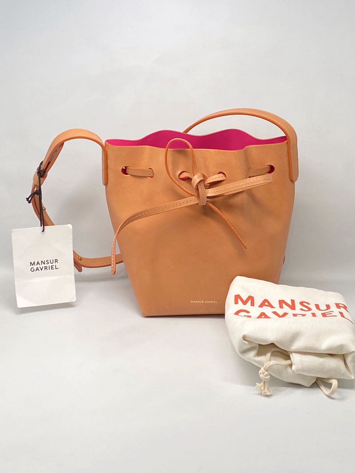 Mansur Gavriel Mansur Gavriel Mini Mini Leather Bucket Bag Size ONE SIZE - 1 Thumbnail