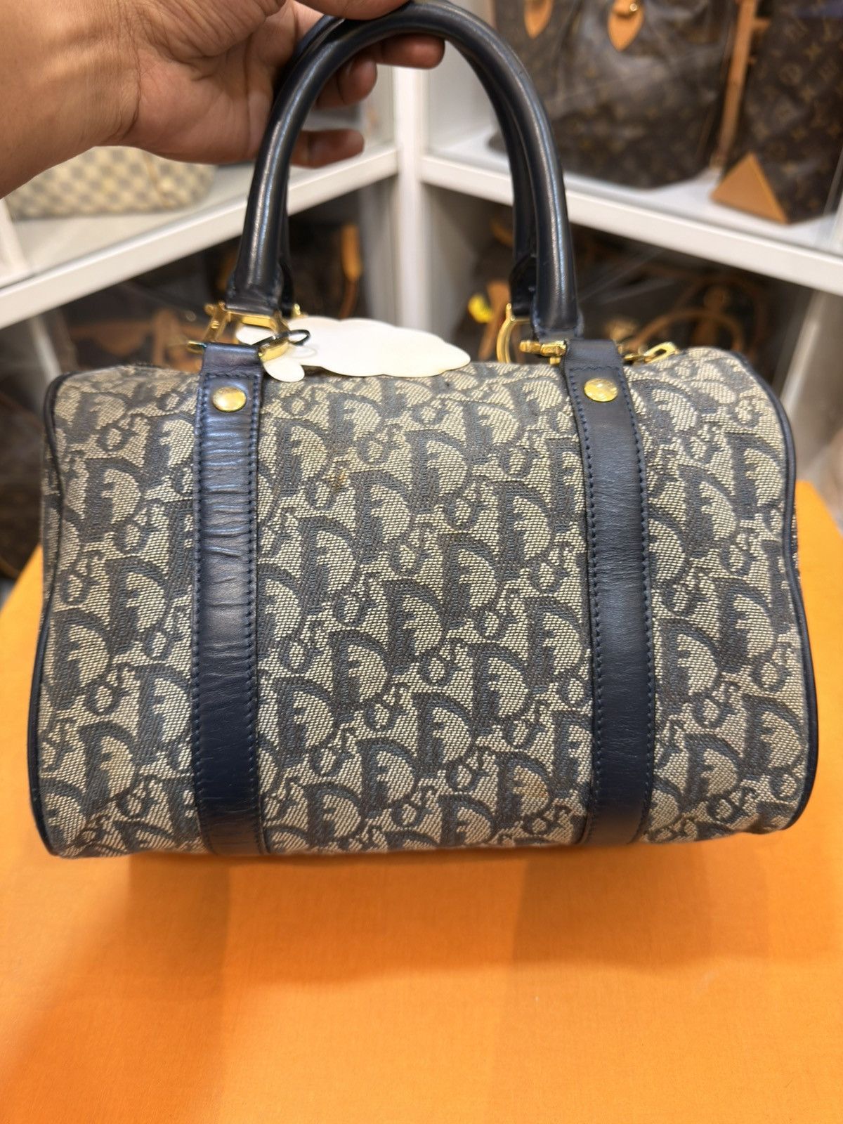 Dior AUTHENTIC CRISTIAN DIOR CANVAS BOSTON 25 HANDBAG VINTAGE Size ONE SIZE - 22 Thumbnail