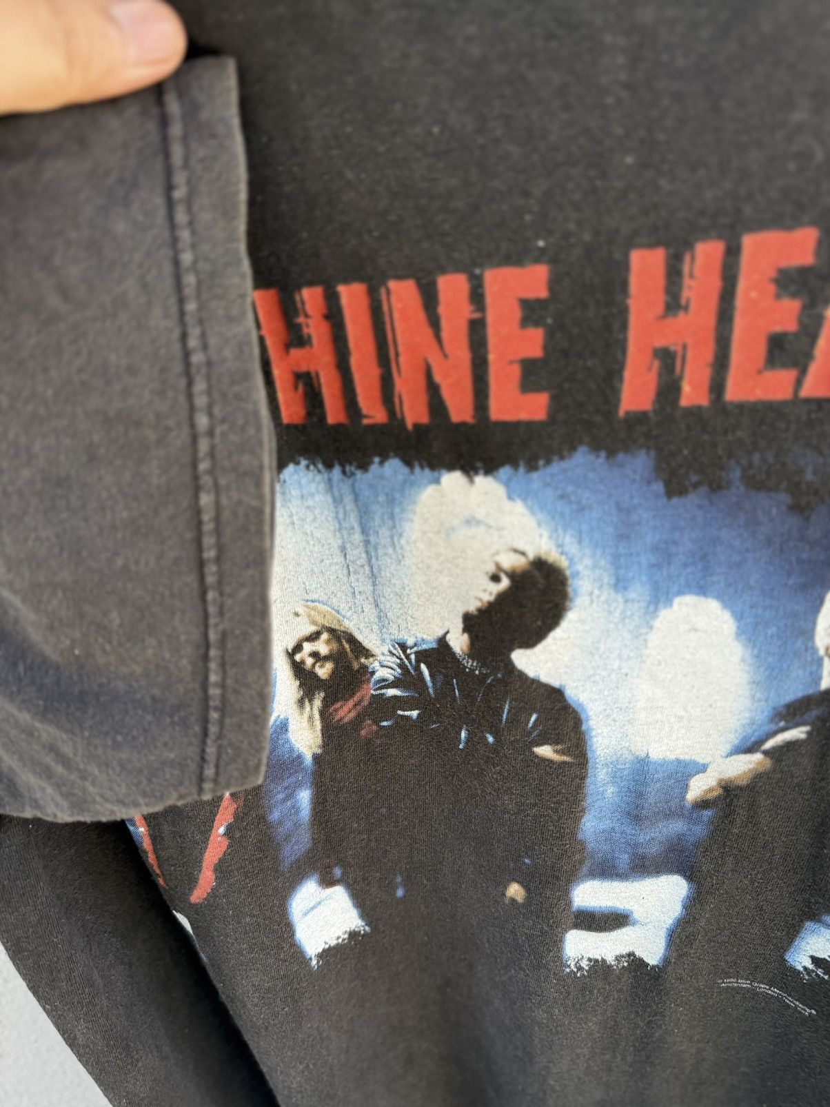 Band Tees Thrashed Vintage 90s Machine Head Blue Grape Faded Grunge T Size US L / EU 52-54 / 3 - 7 Thumbnail