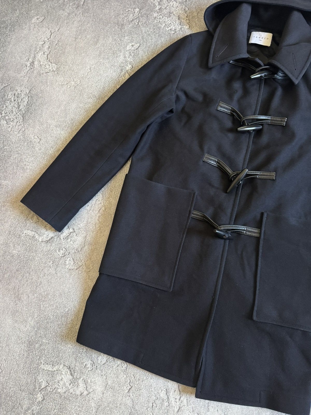 Sandro Sandro XS duffle coat wool jacket + hooded old money Size US XS / EU 42 / 0 - 6 Thumbnail