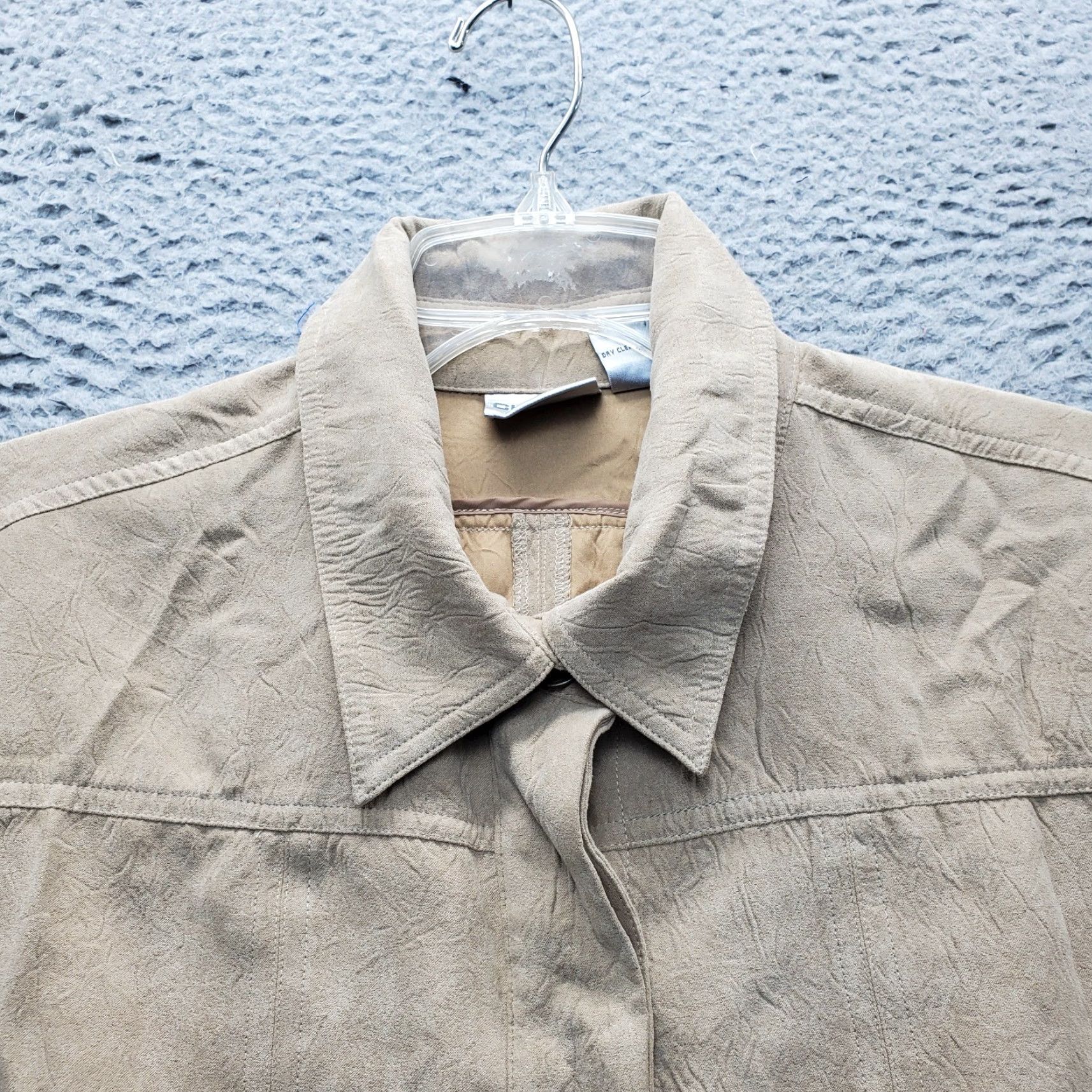 Vintage Chico's Jacket Womens Size 2 Tan Lightweight Long Sleeve Collared Button Front Jacket Mens? Womens? Size XS / US 0-2 / IT 36-38 - 5 Thumbnail