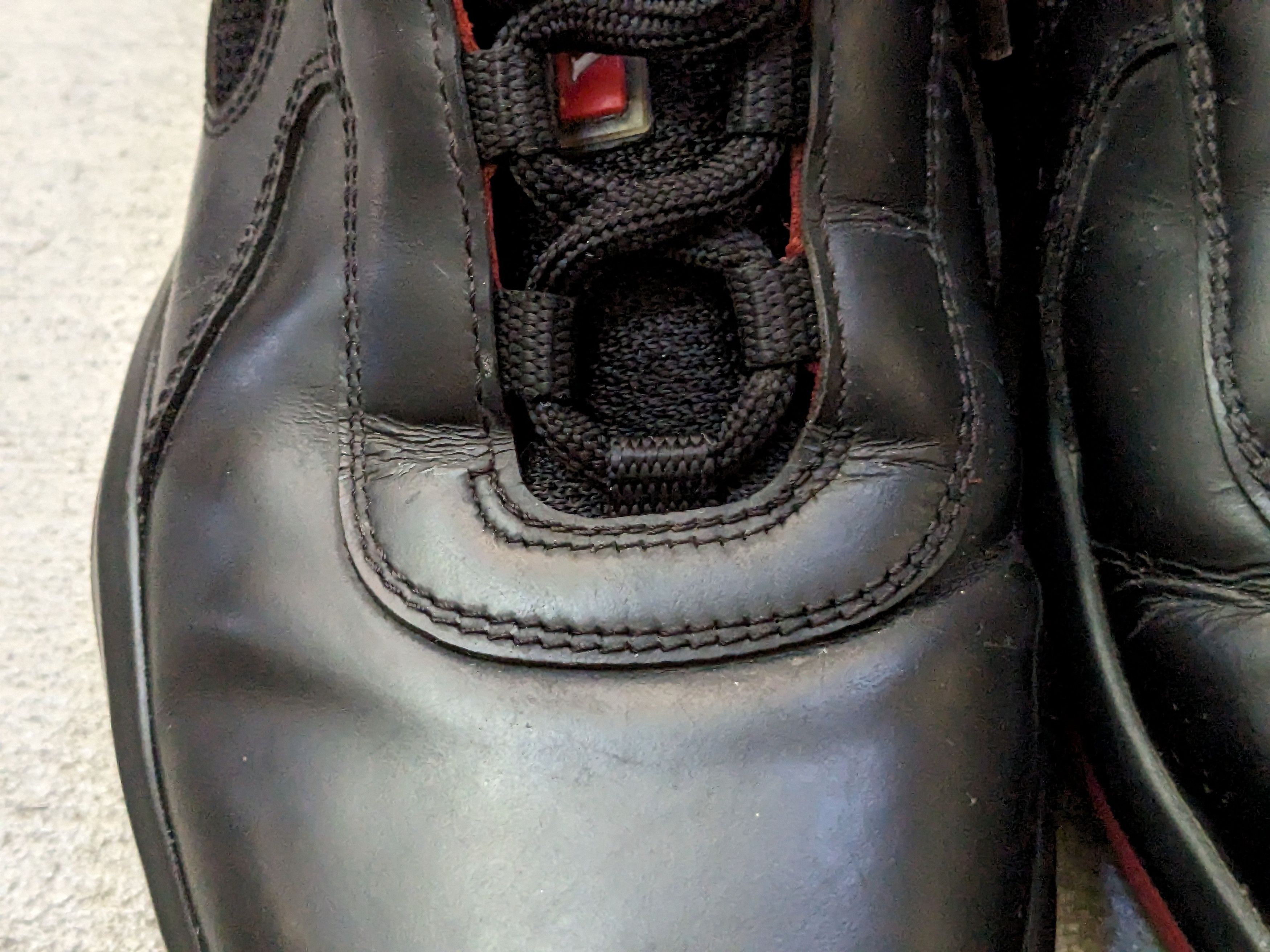 Prada Prada America's Cup Size 7 Black Red Leather 4E2905 Size US 7 / EU 40 - 9 Thumbnail