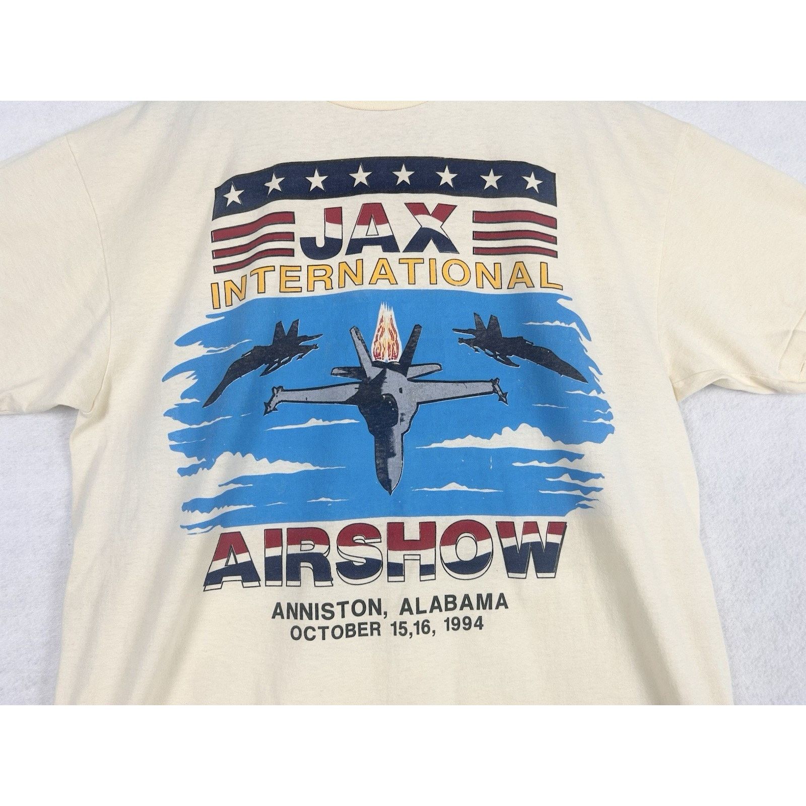 Jerzees VTG 94 Jax International Airshow Jet Plane Show Shirt XL Size US XL / EU 56 / 4 - 2 Thumbnail