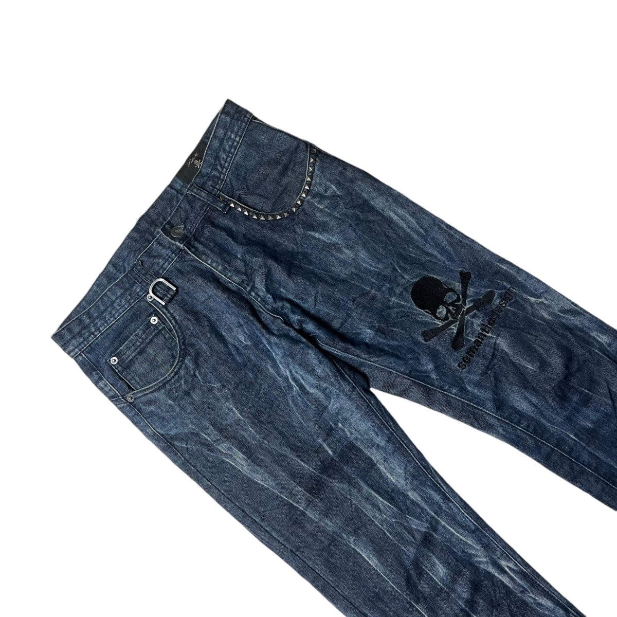 Japanese Brand Roen X Semanticdesign Skull Denim Pants Size US 30 / EU 46 - 2 Thumbnail