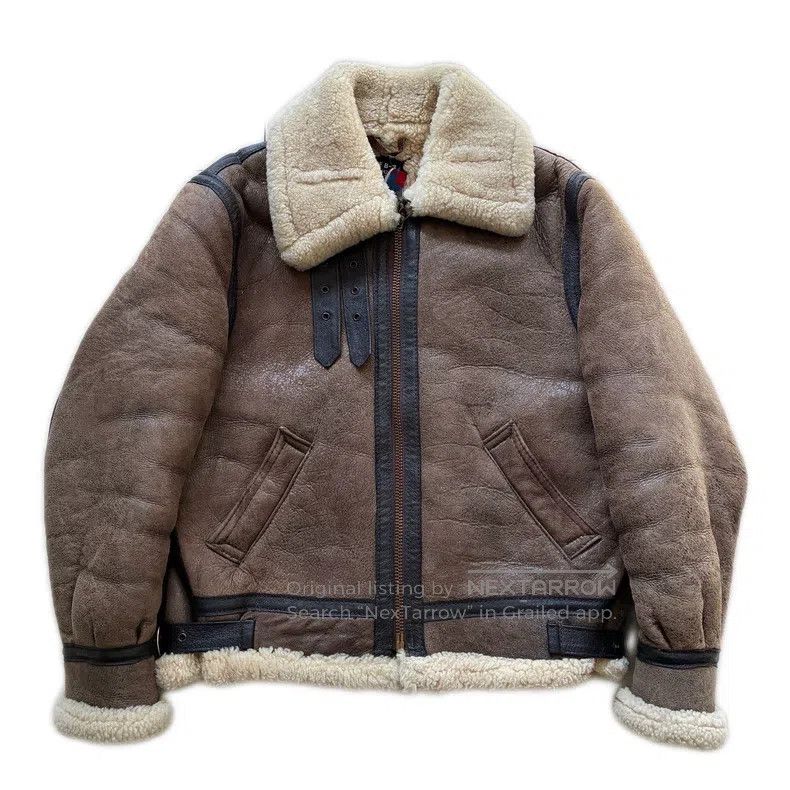 Schott Schott B3 fur integrated sheepskin coat Size US L / EU 52-54 / 3 - 1 Thumbnail