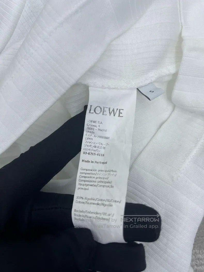 Loewe Loewe White Knit Short Sleeve Size S / US 4 / IT 40 - 6 Thumbnail