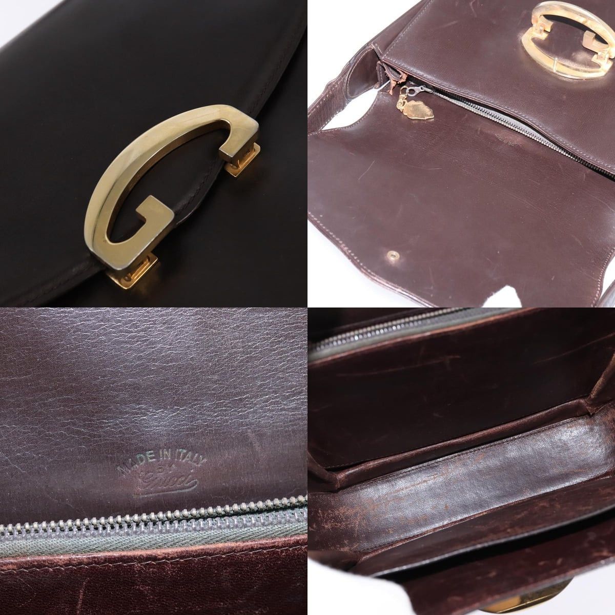 Gucci GUCCI Shoulder Bag Leather Brown Gold Size ONE SIZE - 11 Thumbnail
