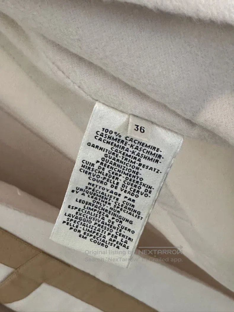 Hermes Hermes Long wool cashmere coat with leather patches Size XS / US 0-2 / IT 36-38 - 6 Thumbnail