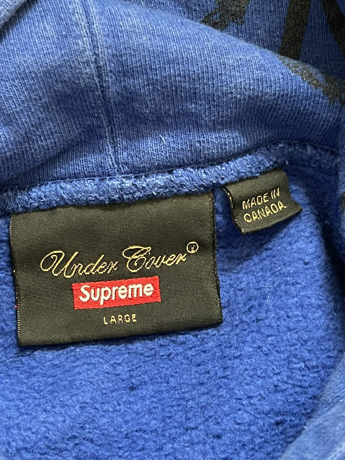 Supreme × Undercover Supreme x Undercover Anarchy Hoodie Blue Sz. L Size US L / EU 52-54 / 3 - 8 Thumbnail