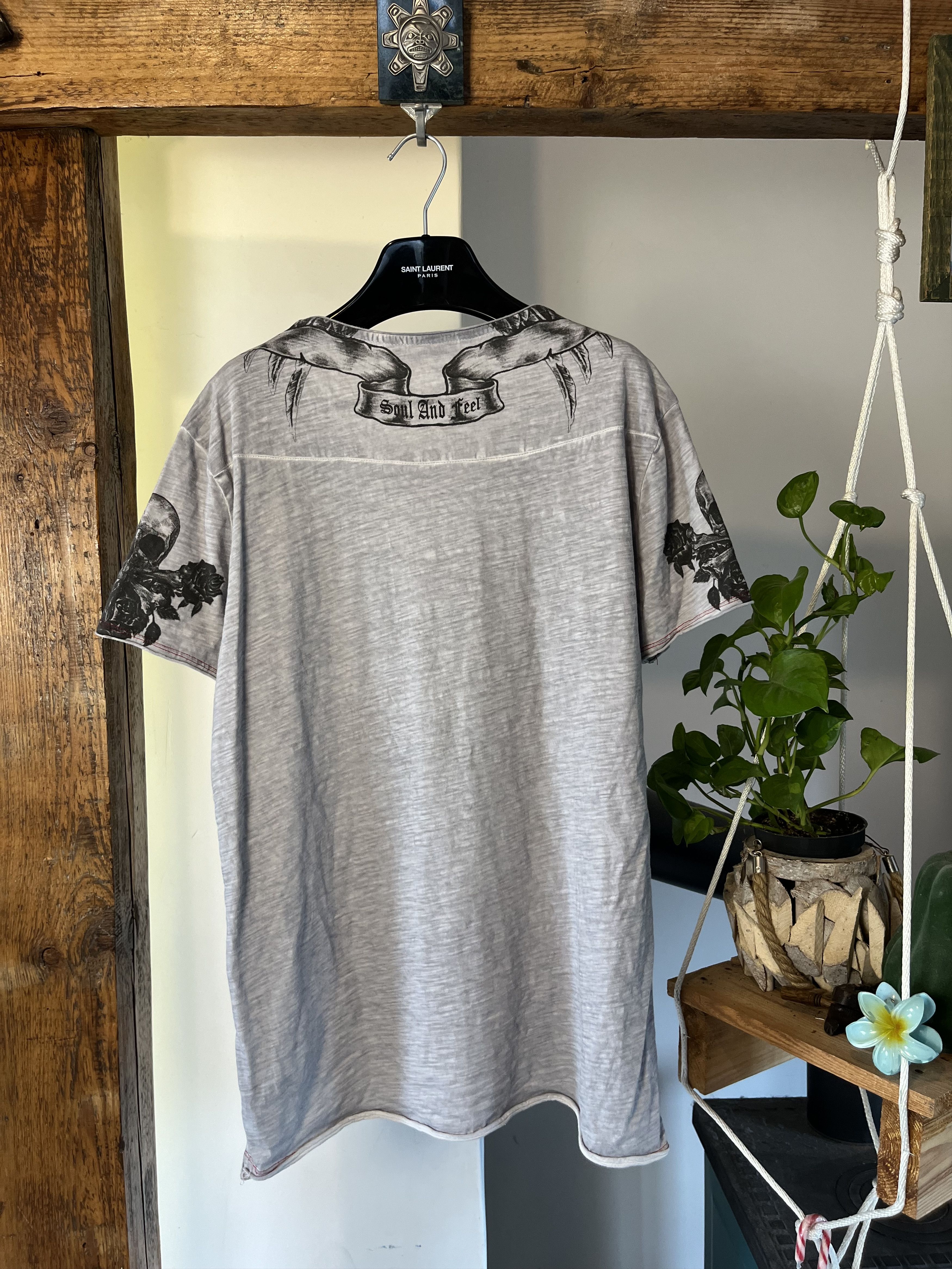 Other Vintage y2k Affliction Style Tribal Avant Garde Tattoo Skull Size US L / EU 52-54 / 3 - 5 Thumbnail