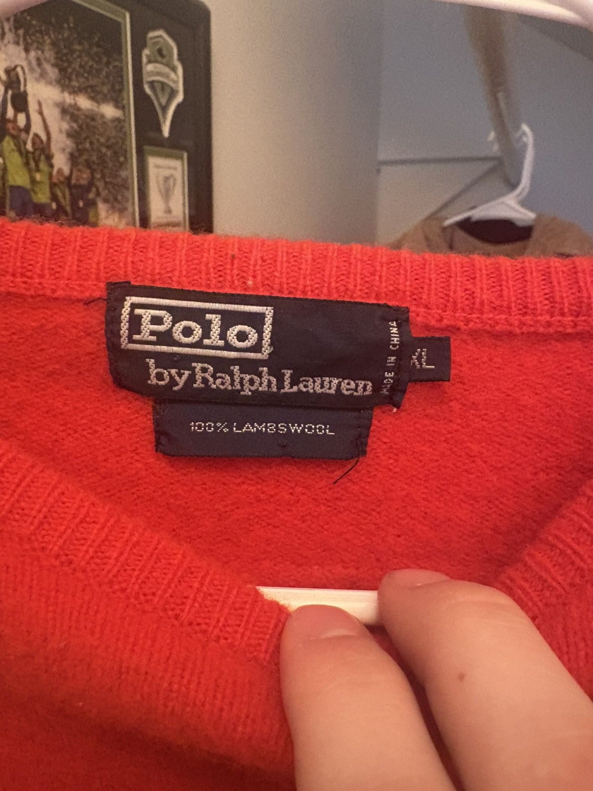 Ralph Lauren Vintage Red Polo Ralph Lauren Knit Sweater Size US M / EU 48-50 / 2 - 2 Thumbnail