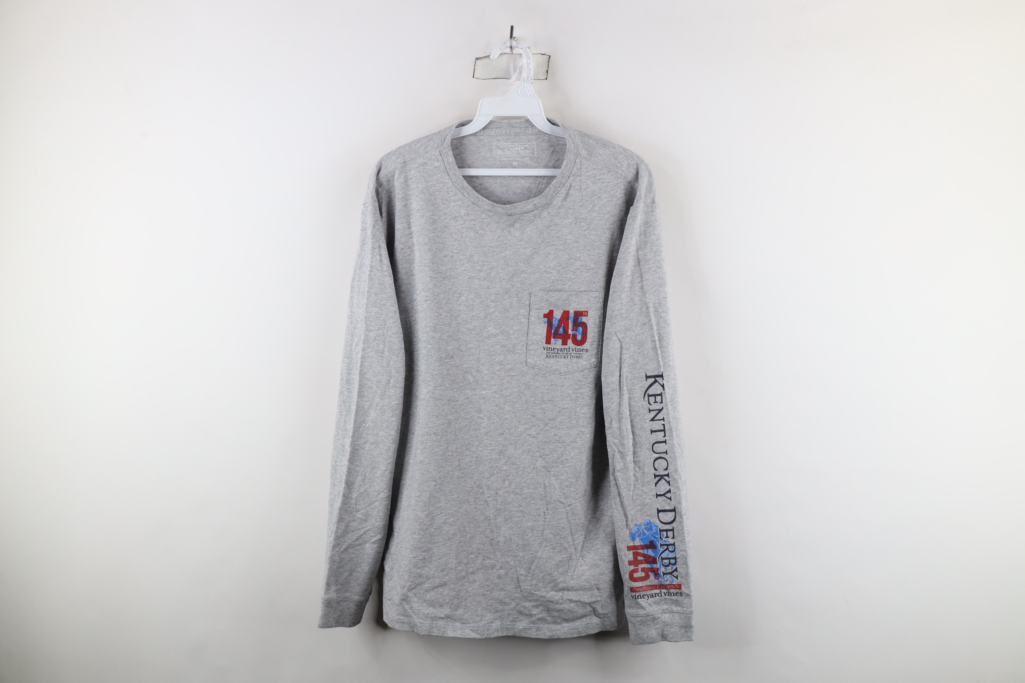 Vineyard Vines × Vintage Vineyard Vines Derby Long Sleeve Pocket T-Shirt Gray Size US M / EU 48-50 / 2 - 1 Thumbnail