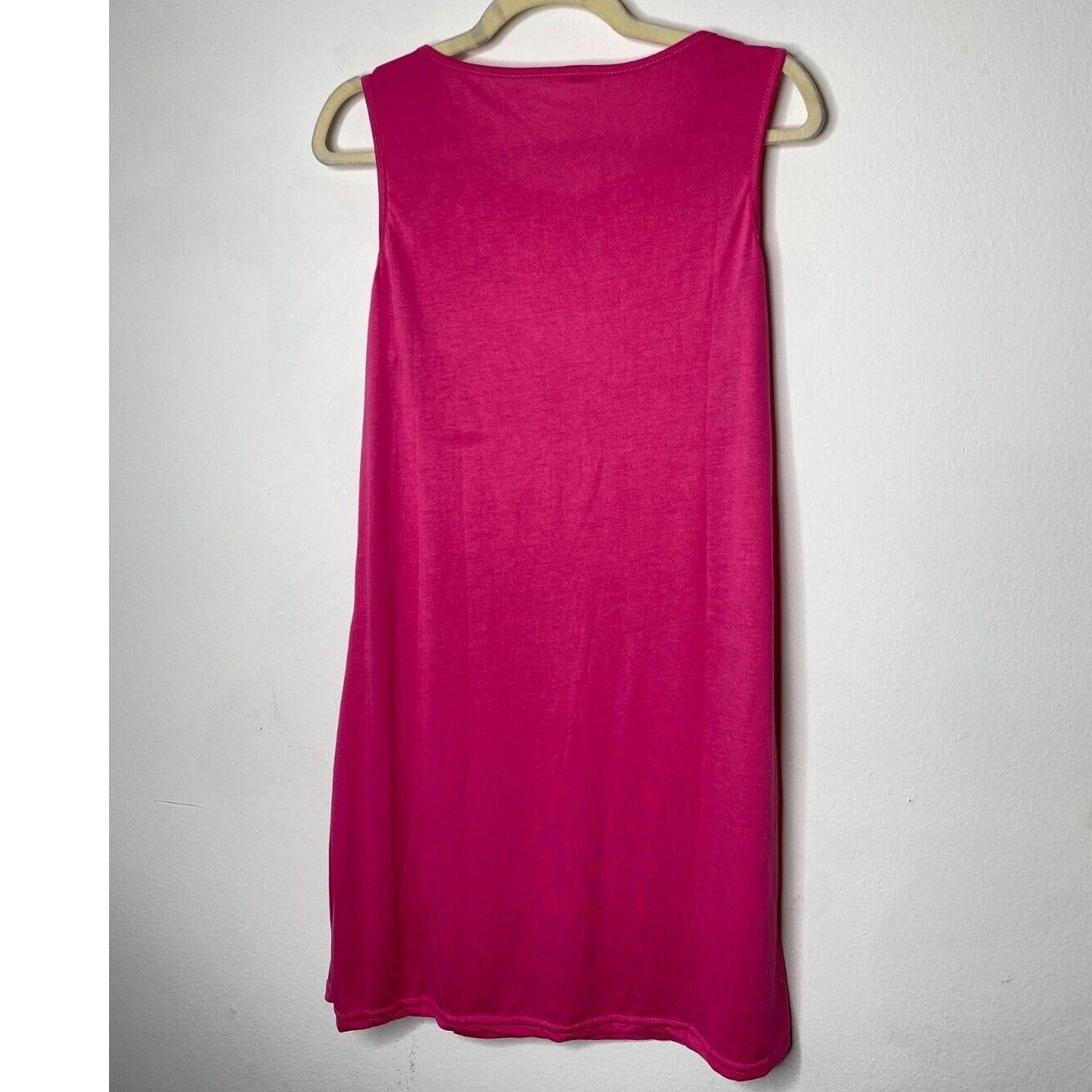 Other Sleeveless Hot Pink Knit Tank Mini Dress Scoop Neck M Size M / US 6-8 / IT 42-44 - 4 Thumbnail