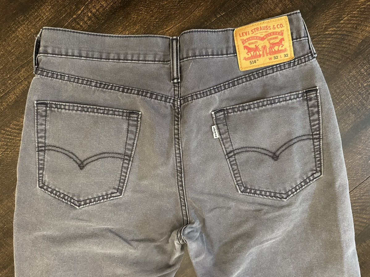 Levi's Levis 514 Men’s Gray Jeans White Tab 32x32 Measures 32x31 Size US 32 / EU 48 - 11 Thumbnail