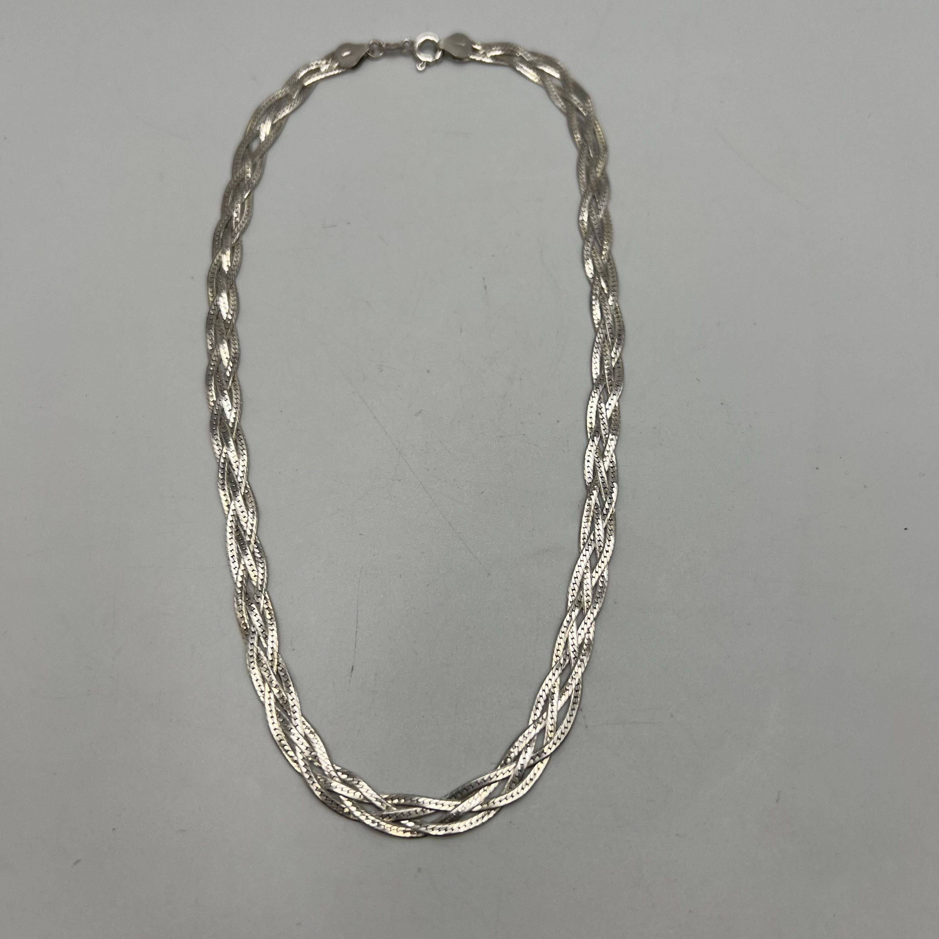 Sterling Silver Vintage USSR Necklace Chain Sterling Silver 925 Jewelry Size ONE SIZE - 1 Thumbnail