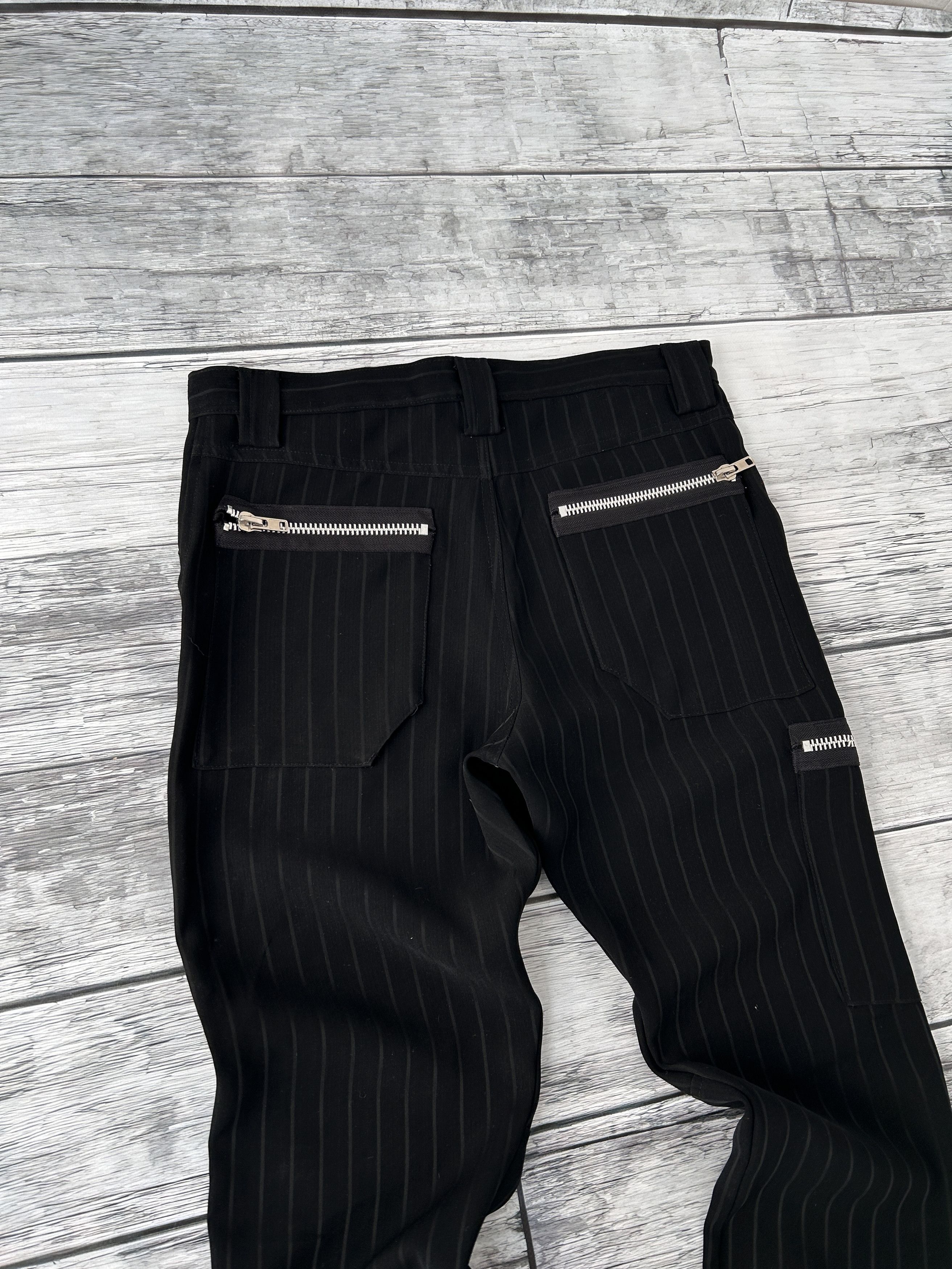 Vintage Vintage Punk Zipper Pants Pinstripe Gothic Techwear Bondage Size US 30 / EU 46 - 6 Thumbnail