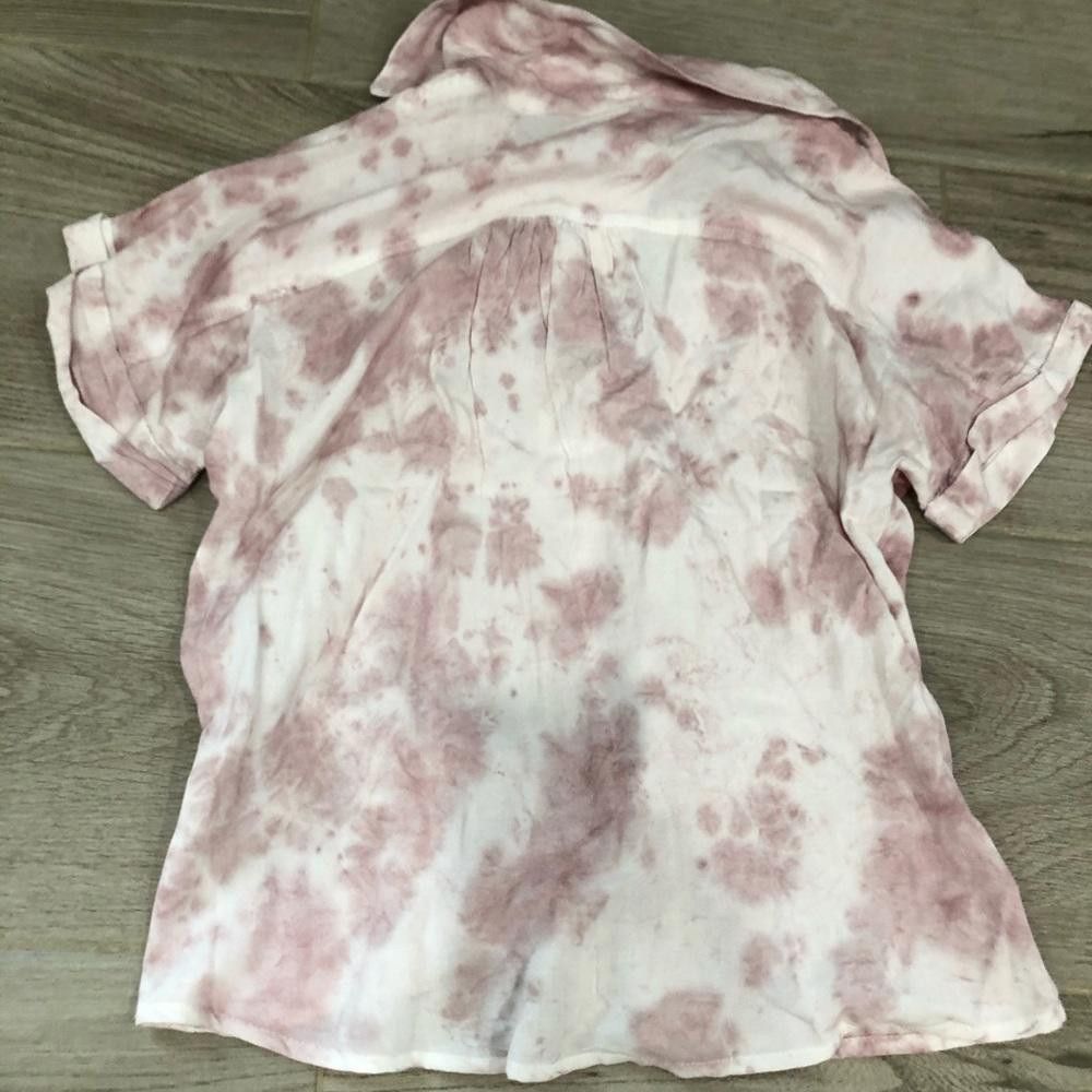 Designer Sim & Sam Pink Tie Dye Button Down Shirt Size S / US 4 / IT 40 - 6 Thumbnail