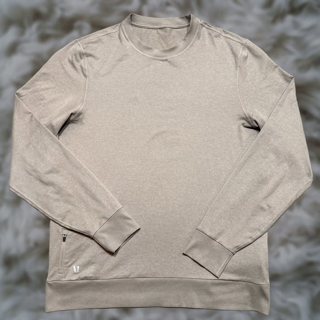 Vuori Vuori Ponto Performance Crew Mens Large Dark Salt Beige Heathered Pullover V224 Size US L / EU 52-54 / 3 - 1 Thumbnail