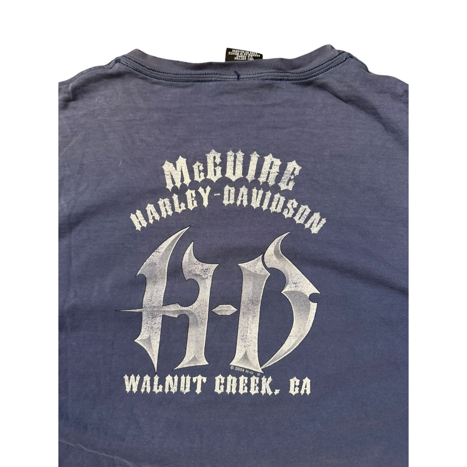 Vintage Vintage HD Navy Eagle Flame Tribal Tee McGuire HD CA Size US XL / EU 56 / 4 - 5 Thumbnail