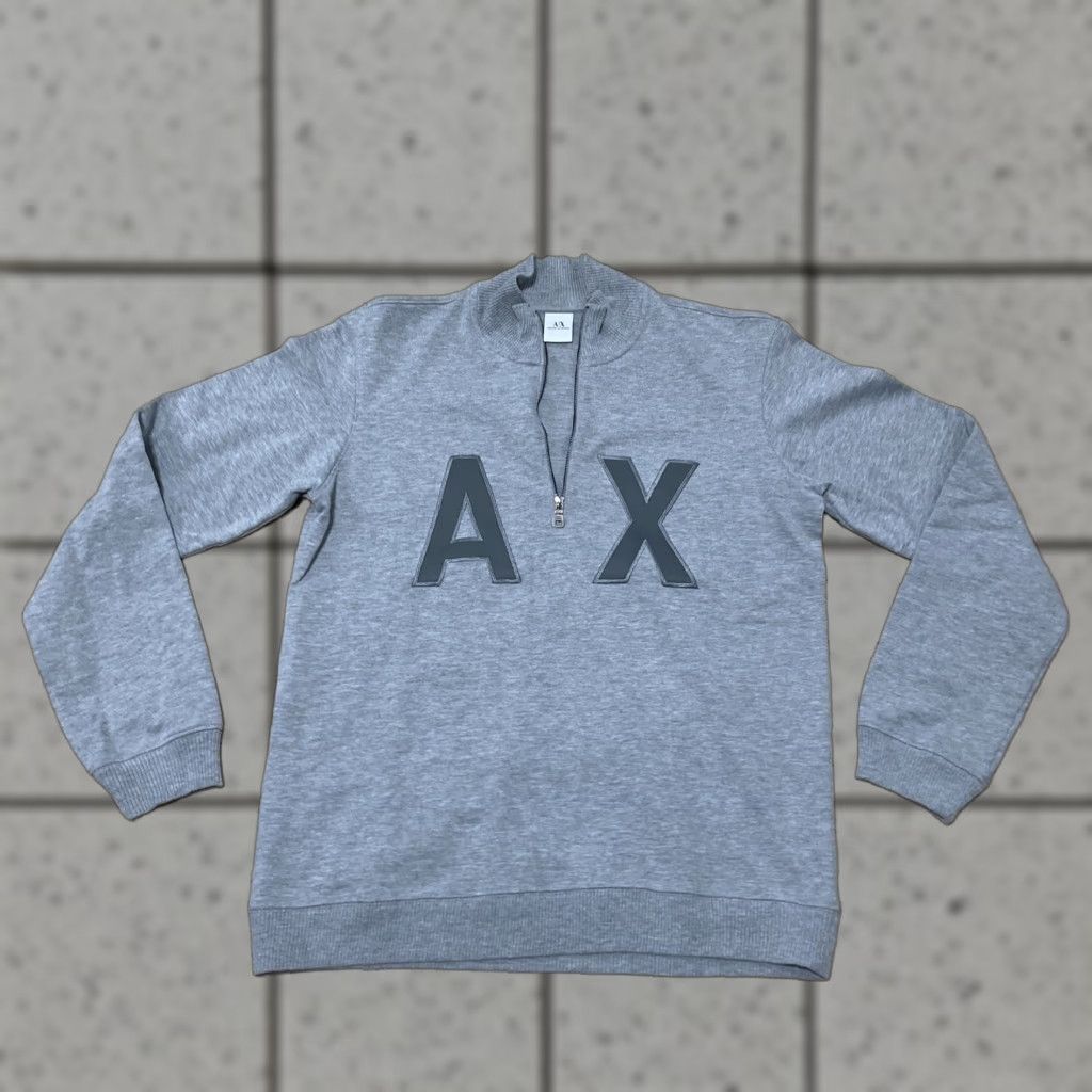 Armani Exchange Armani Exchange 1/4 Zip Jacket Men M Gray Designer Streetwear A X Shirt Size US M / EU 48-50 / 2 - 1 Thumbnail