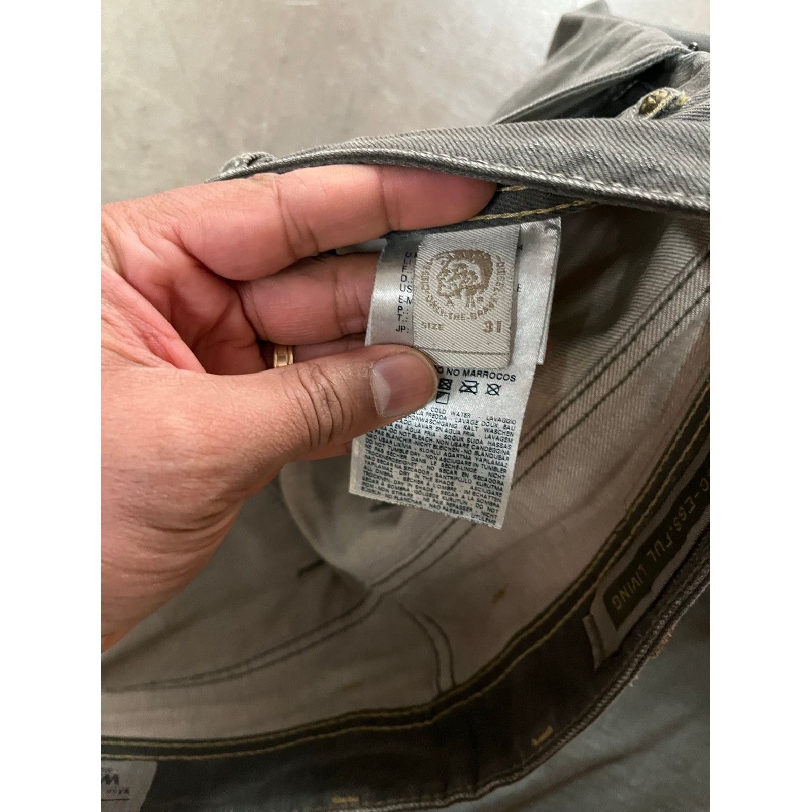 Diesel Diesel - Waykee Regular Straight / stone washed gray / 31x29 Size US 31 - 7 Thumbnail