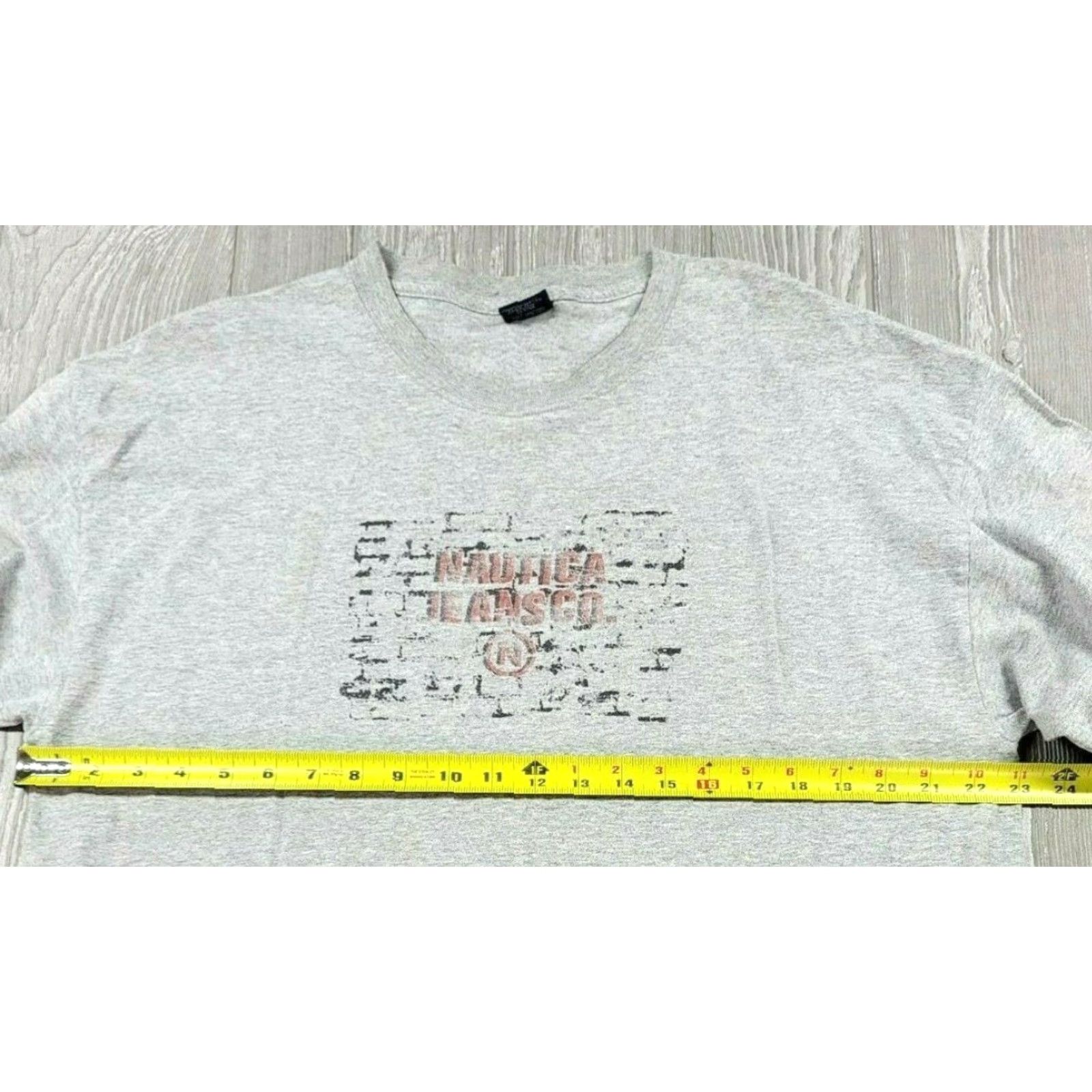 Nautica VINTAGE Nautica Jeans Co Graphic Long Sleeve TShirt Crew Neck Gray USA Made L Mens 90s Logo 1990s Size US L / EU 52-54 / 3 - 7 Thumbnail