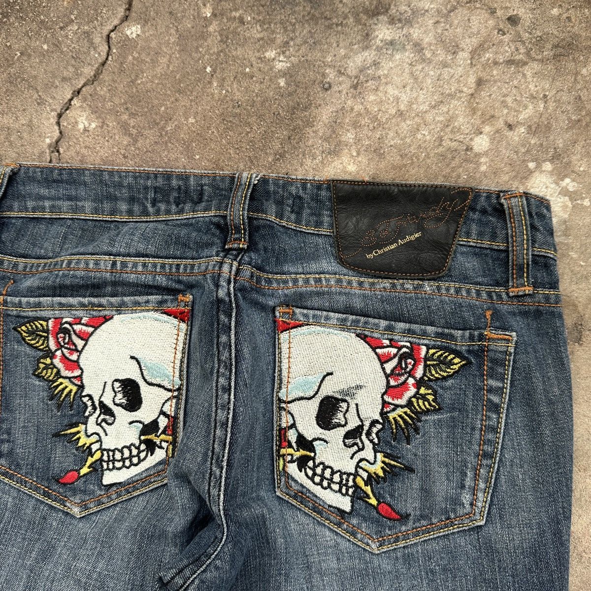 Christian Audigier Vintage Ed Hardy by Christian Audigier Slim Y2K Denim Size 27" / US 4 / IT 40 - 6 Thumbnail