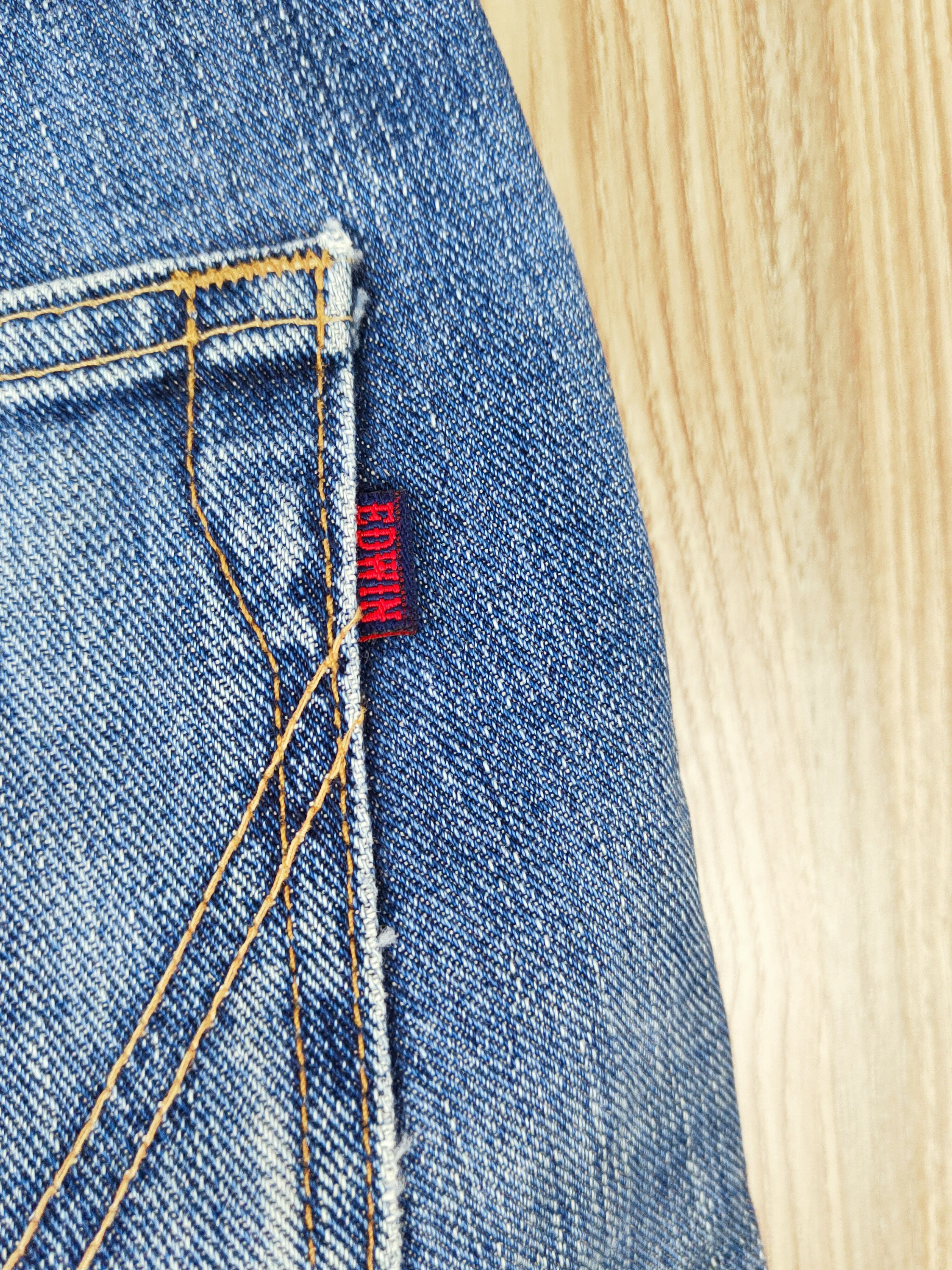 Edwin Edwin Blue Distressed Ripped Jeans #W941 Size US 33 - 8 Thumbnail