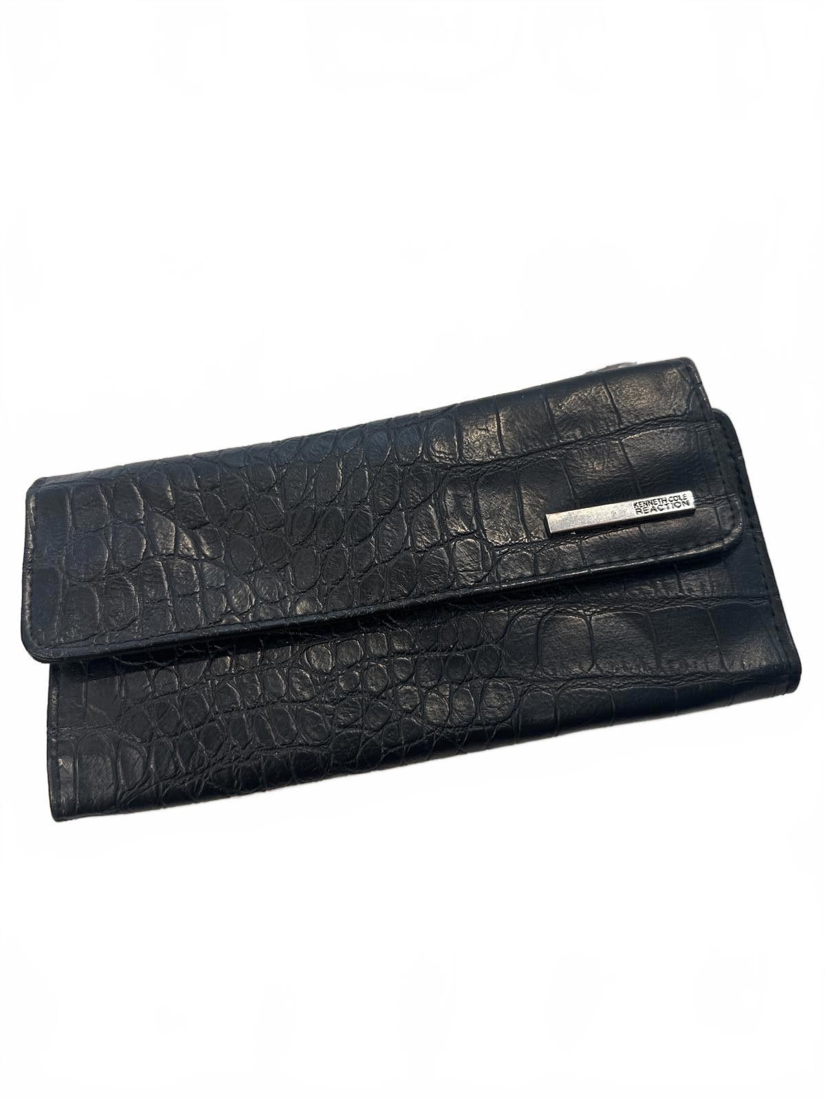 Other Reaction Kenneth Cole Black Alligator Leather Pink Lining Size ONE SIZE - 1 Thumbnail