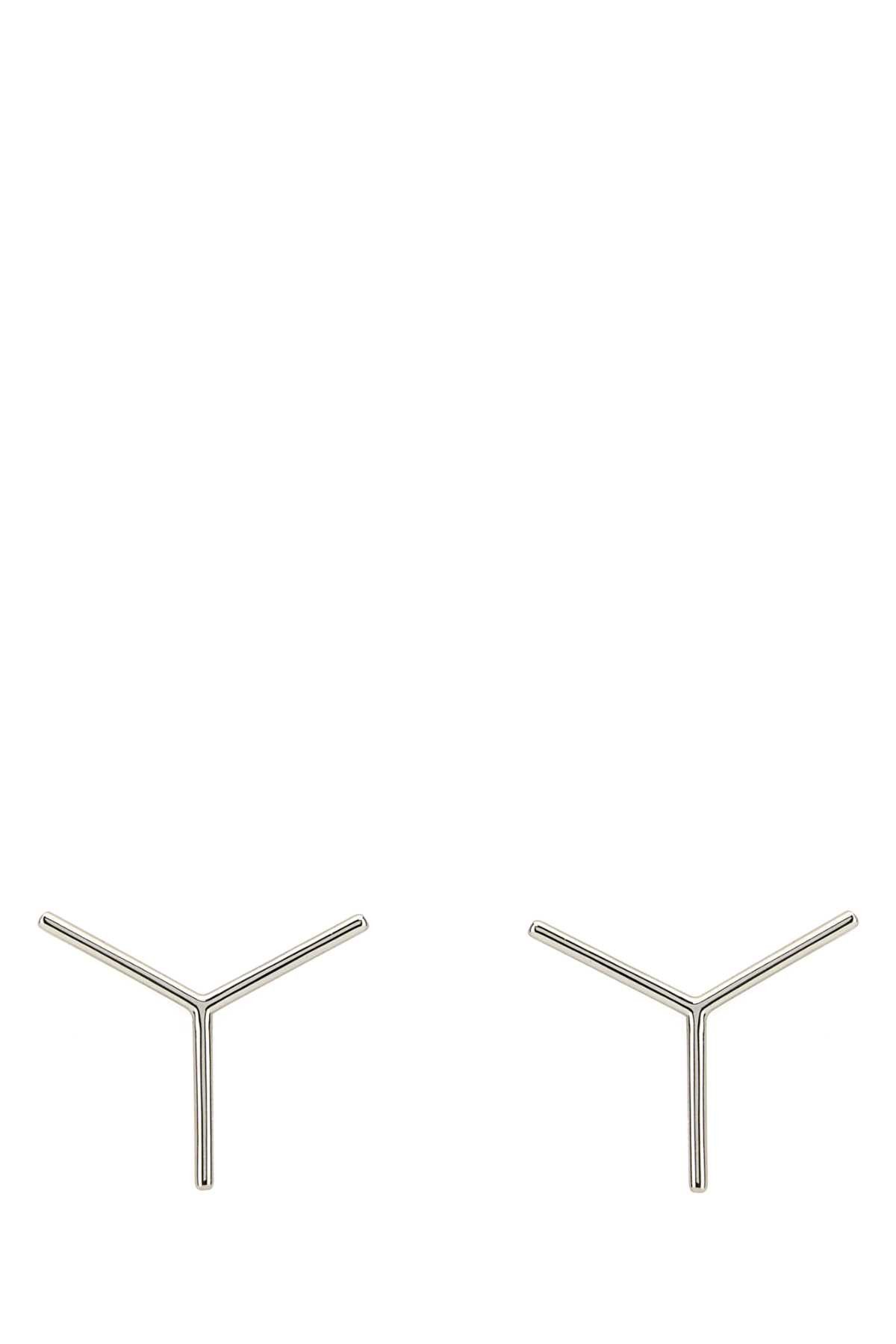 image of Yproject Silver Metal Y Earrings, Women's