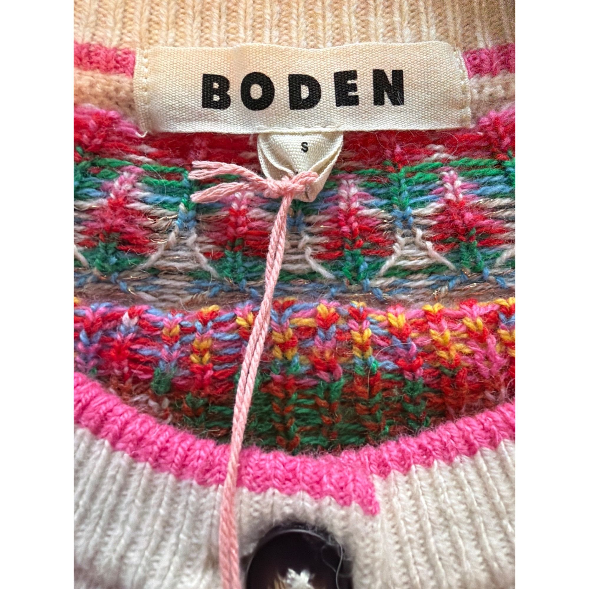 Boden New Boden Edie Fair Isle Alpaca Blend Holiday Cardigan Sweat Size S / US 4 / IT 40 - 6 Thumbnail