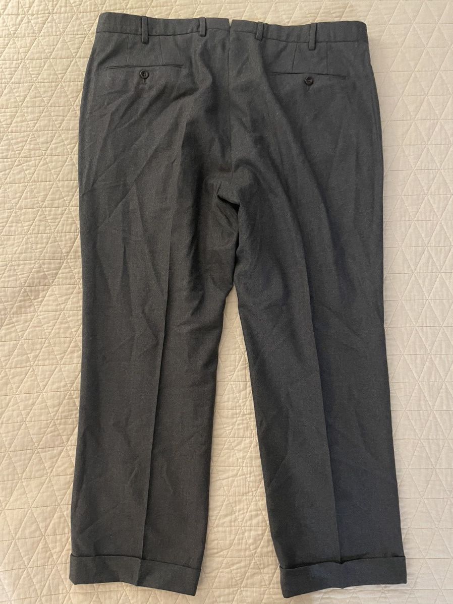Incotex Super 130's Wool Flannel Flat Front Trouser Size US 40 / EU 56 - 6 Thumbnail