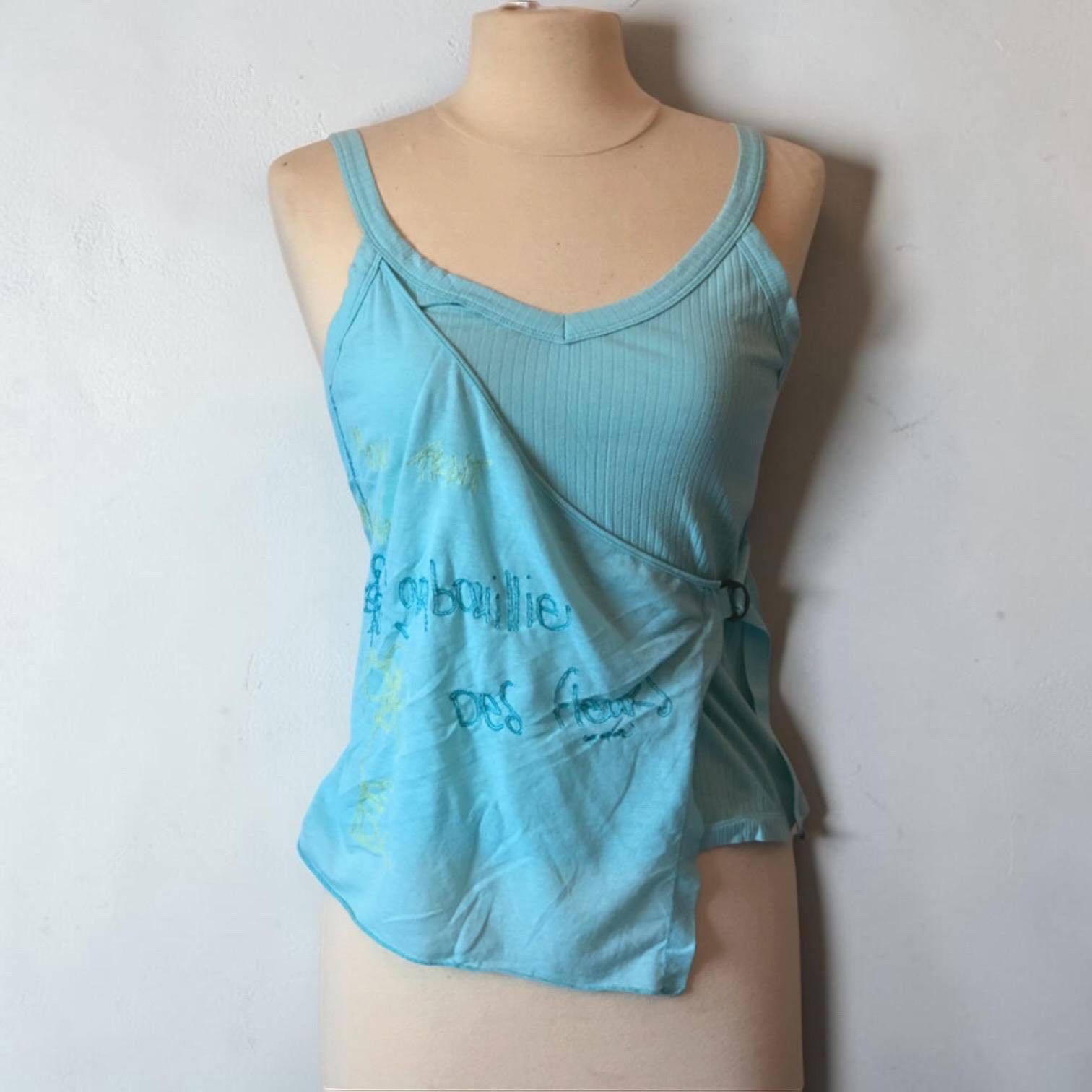 Other The Cop Copine Wrap Around Turquoise Top Size ONE SIZE - 1 Thumbnail