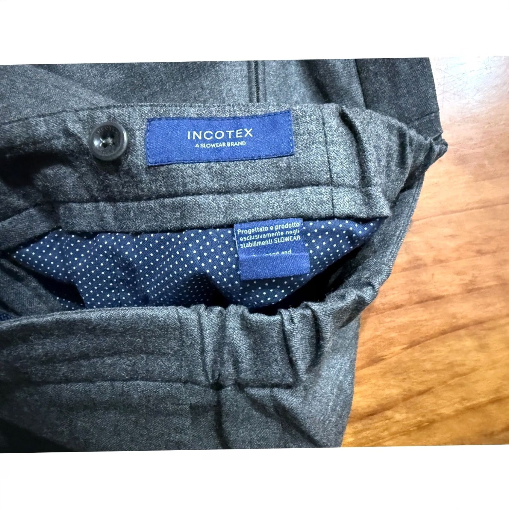 Incotex INCOTEX Dress Pants 32 x 30 Wool Straight Flat Regular fit Designer S3-4 Mens Gray Size US 32 / EU 48 - 5 Thumbnail