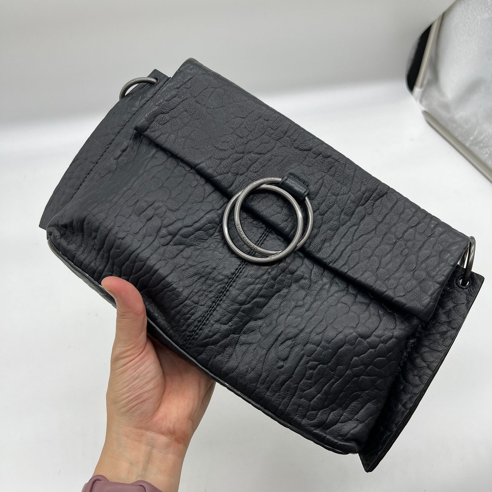 Other Vince Camuto Bubble Lamb Leather Livy Crossbody Bags Black Size ONE SIZE - 1 Thumbnail