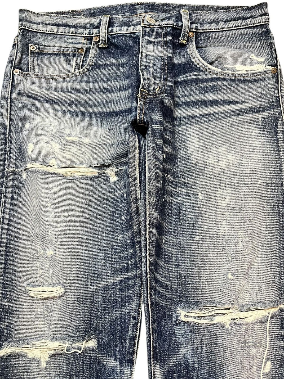Hysteric Glamour Vintage Rnative Faded Wash Whiskering Denim Size US 33 - 2 Thumbnail