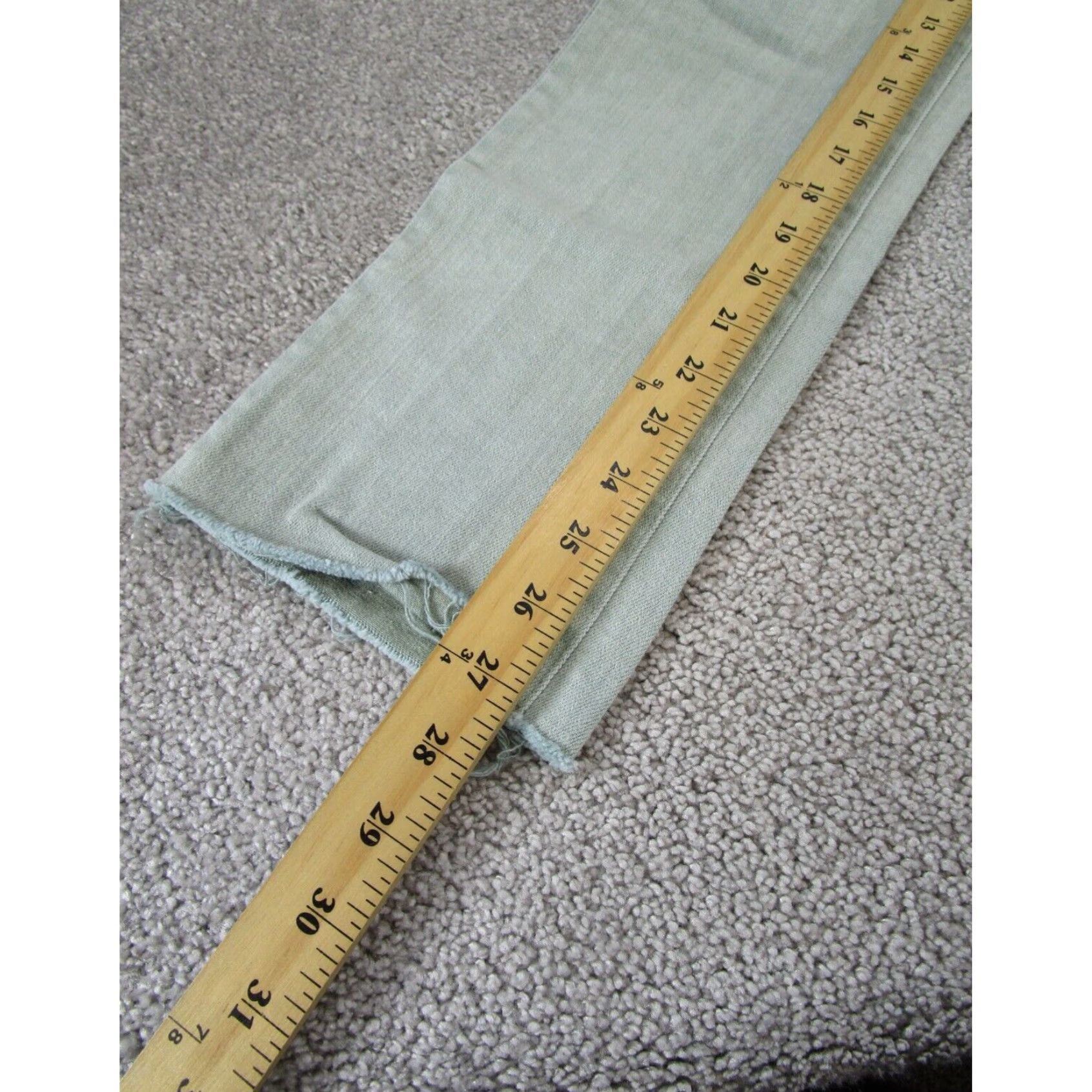 Anthropologie Anthropologie Jeans Womens 26 Stevie Straight Slim Extra Large XL Light Green Denim Size 26" / US 2 / IT 38 - 4 Thumbnail