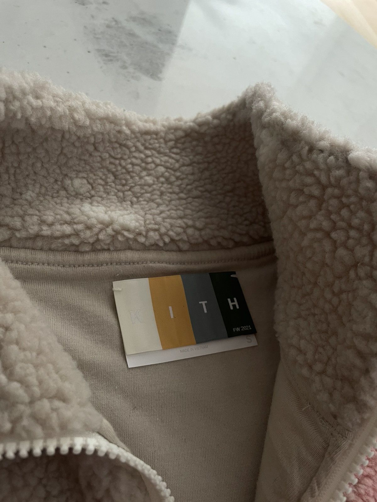 Kith Spruce Claremont Sherpa Quarter Zip up