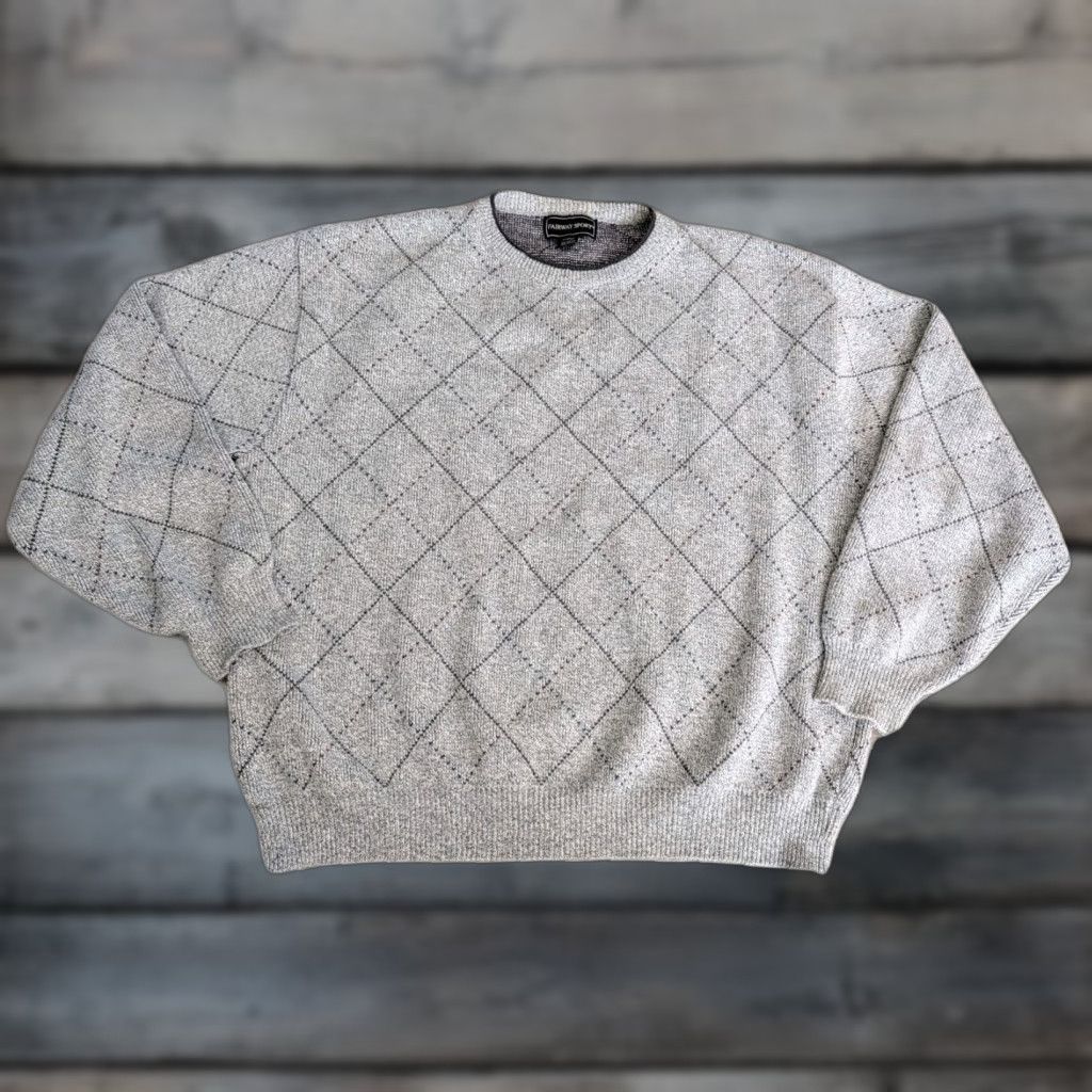 Vintage VINTAGE Fairway Sport Argyle Sweater Mens XL Crew Neck Golf USA Made Gray Knit Pullover Size US XL / EU 56 / 4 - 1 Thumbnail