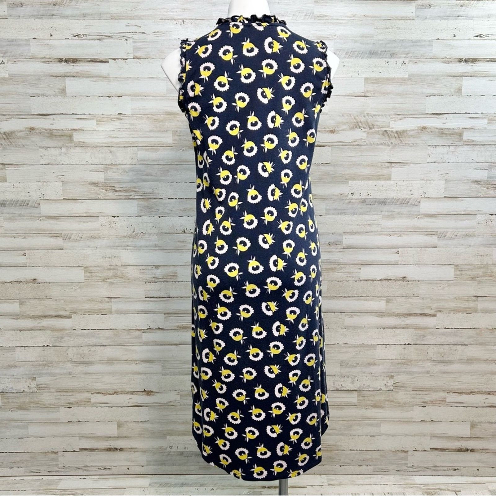 Boden Boden Lois Knit Sleeveless Floral Dress Size 6 Navy Yellow Size M / US 6-8 / IT 42-44 - 8 Thumbnail