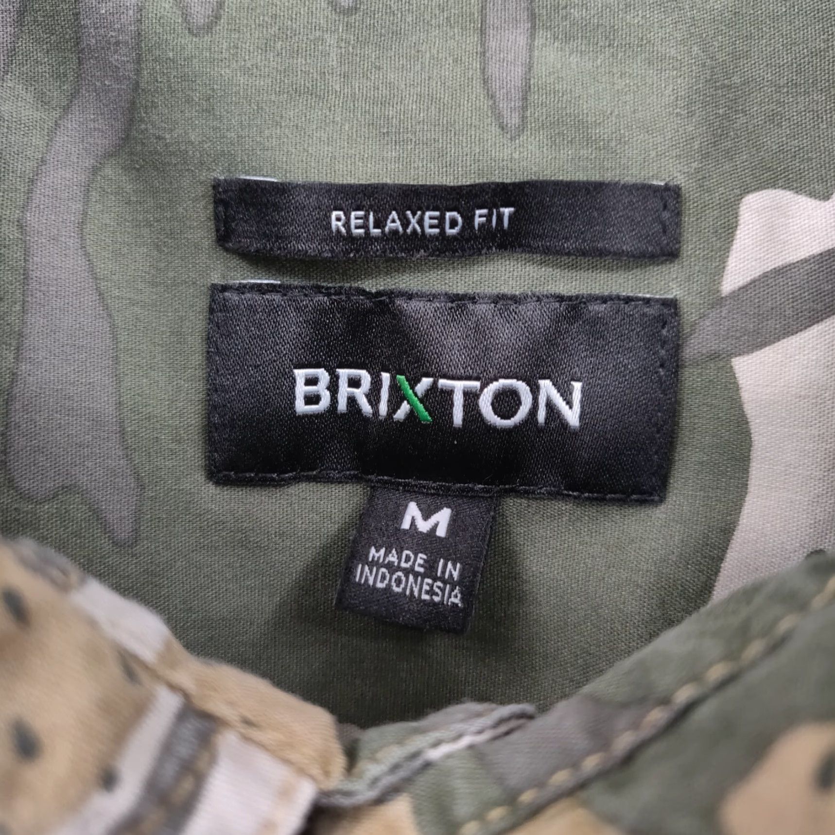 Brixton Brixton Shirt Mens M Camouflage Short Sleeve Button-Up Relaxed Fit Casual Skate Army 90s Colorful Multicolor Cotton Nylon Spandex Knit Size US M / EU 48-50 / 2 - 7 Thumbnail