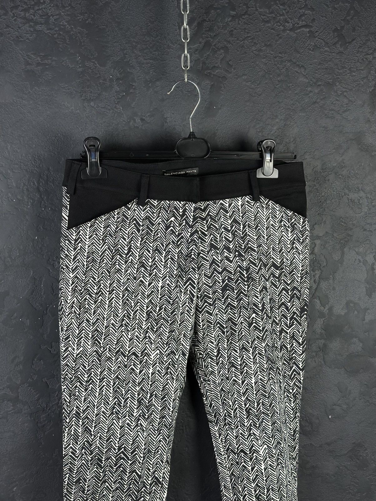 Balenciaga Balenciaga Women’s Pants Jeans Black White Print Trousers Size 40" / US 18 - 3 Thumbnail
